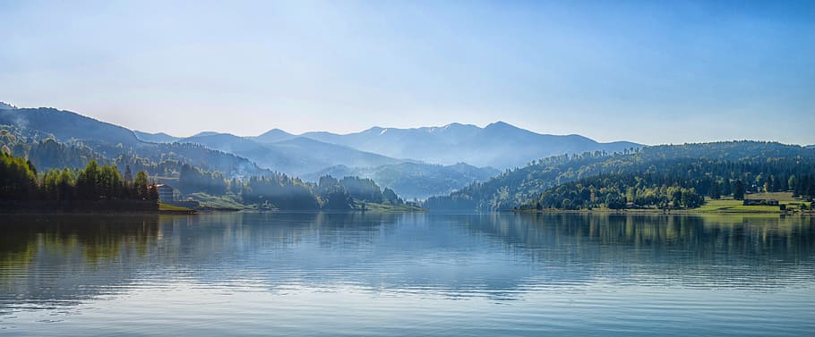 cos, aigua, Pròxim, muntanya, hora del dia, boira, bosc, llac, Serra, muntanyes, naturalesa, riu, escènic, cel, arbres, imatges de domini públic, escenics - natura, bellesa a la natura, paisatge, reflexió, medi ambient, tranquil·litat, escena tranquil·la, arbre, terra, cap gent, dia, a l'aire lliure, cim de muntanya, 4K