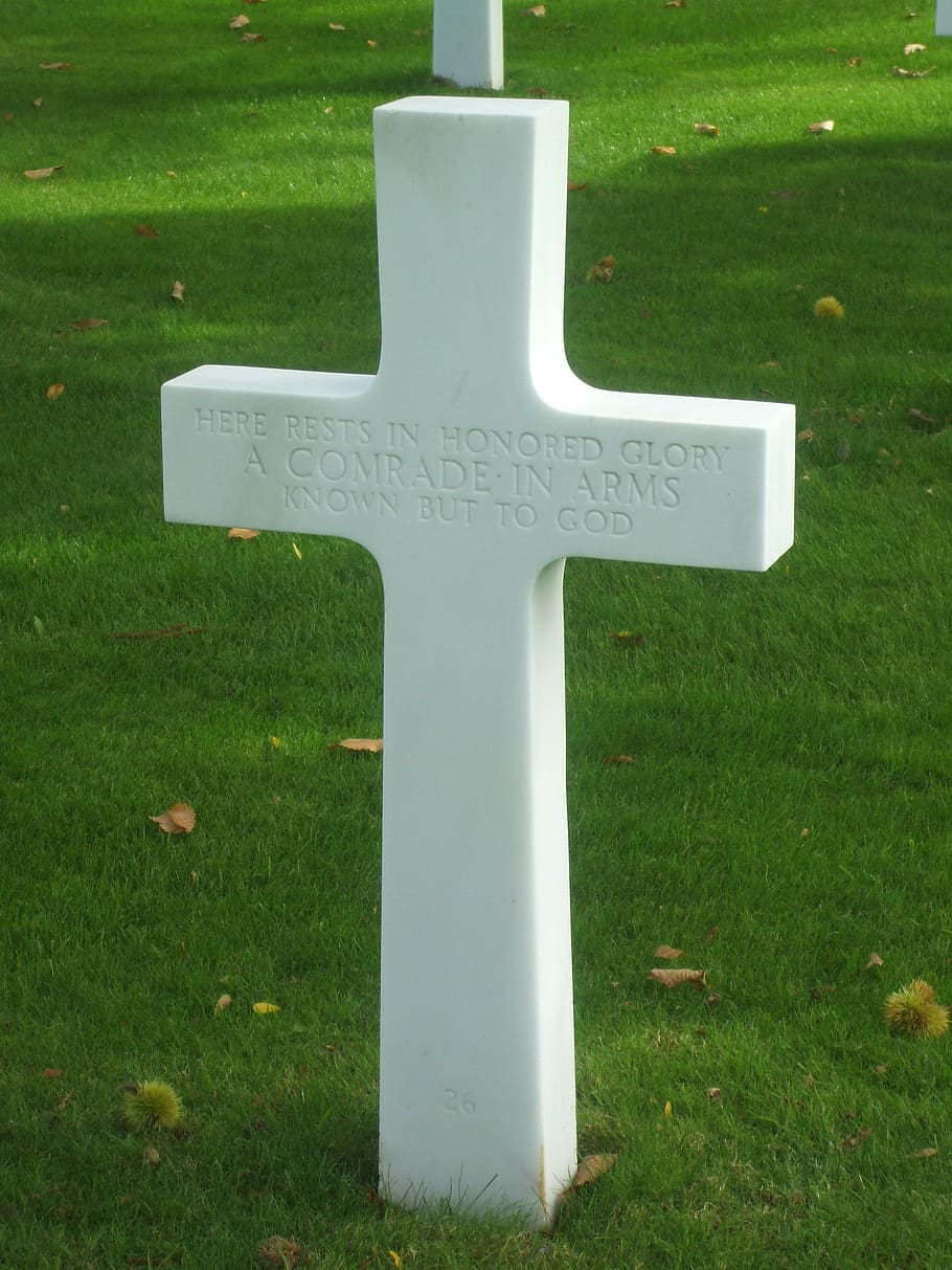 attraversare, cascate, guerra, Normandia, cimitero americano, soldato, militare, seconda guerra mondiale, cimitero, silenzio, lapide, tomba, erba, memoriale, cristianesimo, forma a croce, religione, Morte, luogo di sepoltura, spiritualità, all'aperto, nessuno, colore verde, pianta, campo, terra, natura, giorno, credenza, prato, parco, Colore bianco, parco - spazio creato dall'uomo, 2K