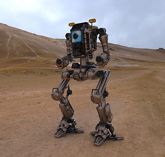 marron, noir, robot, sol, robotique, futur, La technologie, 3d, artificiel, rendre, personnage, futuriste, machine, scifi, cyborg, désert, terre, environnement, paysage, la nature, ciel, journée, paysages - nature, personne, climat, climat aride, en plein air, champ, beauté dans la nature, le sable, scène non urbaine, nuage - ciel, appareil photo - équipement photographique, thèmes de la photographie, 1080P, CC0, domaine public, libre de droits