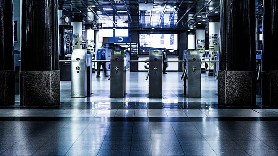 photo, black, grey, coin, operated, key, coin operated, subway Station, people, station, urban Scene, transportation, travel, indoors, city Life, people Traveling, city, industry, technology, science, architecture, modern, flooring, built structure, architectural column, no people, mode of transportation, building, tiled floor, communication, illuminated, machinery, entrance, tile, 4K, CC0, public domain, royalty free