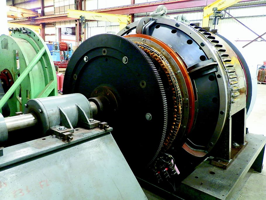 fotografia, nero, grigio, industriale, macchina, generatore di ferrovie, banco di prova, test del generatore, energia, Ingranaggio, tecnologia, meccanismo, motore, ruota dentata, metallo, attrezzatura, trasmissione, parte, movimento, il motore, il giro, macchinario, fabbrica, industria, parte della macchina, in casa, avvicinamento, attrezzature di produzione, nessuno, attività commerciale, combustibile e produzione di energia, produzione, fatto dall'uomo, Oggetto creato dall'uomo, lega, acciaio, equipaggiamento industriale, Alimentazione elettrica, linea di produzione, 2K