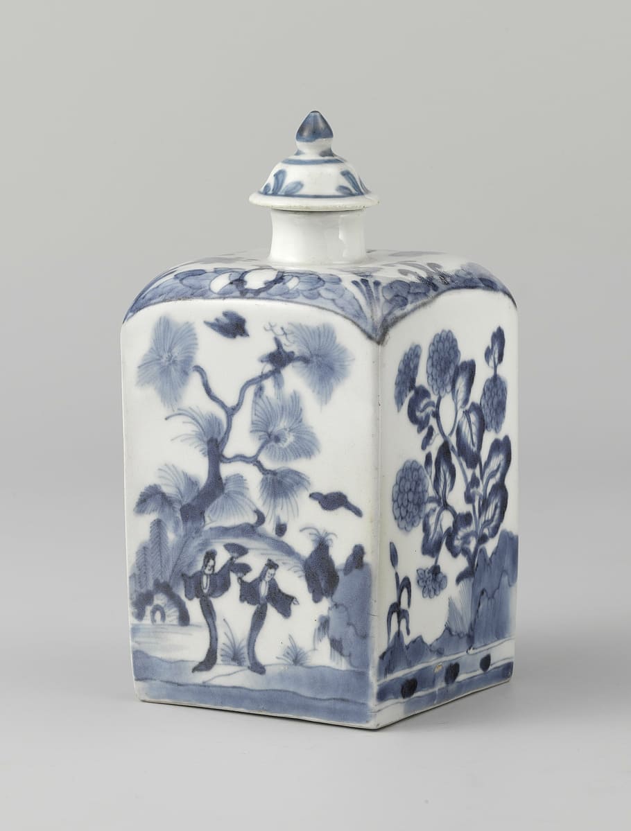 porcelán, kontejner, keramický, design, tradiční, Japonsko, vinobraní, vzor, dekorace, uvnitř, nikdo, stálý život, detail, květinový vzor, keramika, studio shot, umění a řemesla, jeden objekt, průhledný, modrý, elegance, Dějiny, zaměřit se na popředí, antický, 2K
