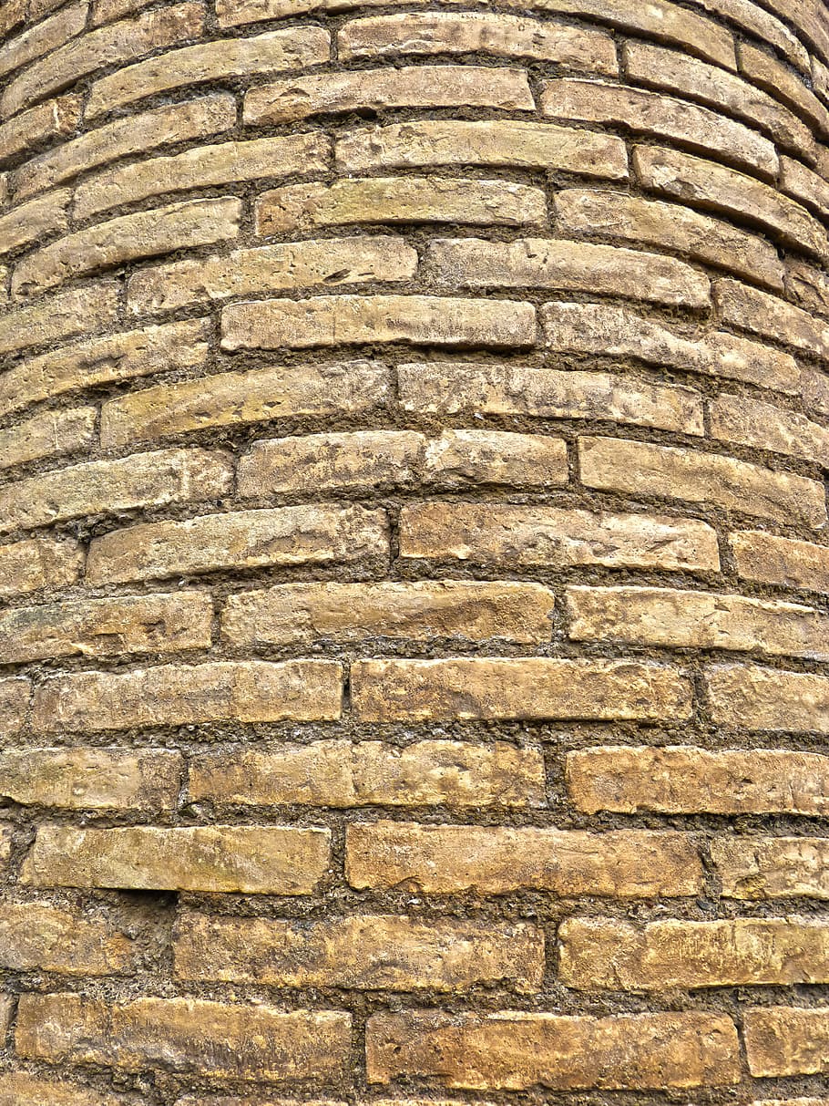 struttura, mattoni, curva, architettura, costruzione, sfondi, materiale lapideo, strutturato, antico, storia, nessuno, fotogramma intero, modello, avvicinamento, struttura costruita, Marrone, giorno, caratteristica della parete, ruvido, parete, natura, solido, all'aperto, modello naturale, legno - materiale, luce del sole, albero, mattone, effetto strutturato, anello degli alberi, 4K