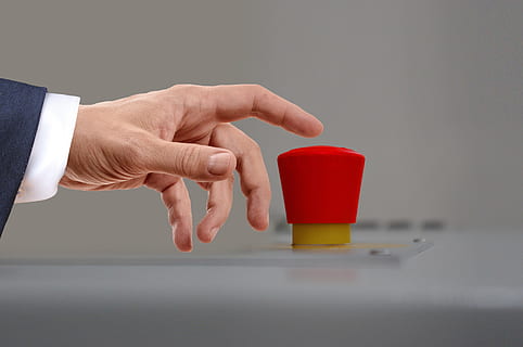 person, pressing, red, button, war, nuclear war, finger, press, trigger, defense, army, harmony, fight, military, apocalypse, destruction, president, nuclear, attack, setting, destroy, human hand, hand, human body part, adult, holding, indoors, one person, men, studio shot, food and drink, gray background, drink, glass, body part, gray, copy space, refreshment, household equipment, care, 4K, CC0, public domain, royalty free