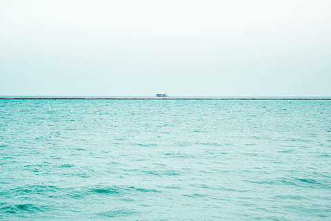 body, water photography, boat, sea, daytime, ocean, water, horizon, sky, horizon over water, scenics, tranquility, clear sky, outdoors, beauty in nature, nature, tranquil scene, nautical vessel, scenics - nature, transportation, no people, blue, day, copy space, travel, distant, sailboat, turquoise colored, 4K