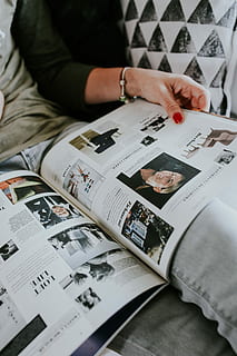 read, magazine, Woman, female, magazines, time, lifestyle, indoor, people, business, human Hand, adults only, one person, one man only, only men, adult, senior adult, midsection, real people, indoors, hand, paper, table, high angle view, men, sitting, holding, lifestyles, publication, book, leisure activity, relaxation, selective focus, human body part, 5K