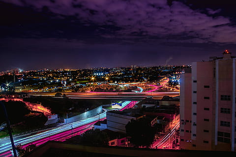 światło, fotografia poklatkowa, budynek miejski, nocna pora, noc, Droga, Chmura, pejzaż miejski, miejski, Miasto, Brazylia, Brasil, saopaulo, ekspozycja, architektura, na zewnątrz budynku, zbudowana struktura, oświetlony, niebo, budynek, Natura, chmura - niebo, ulica, na dworze, żadnych ludzi, transport, wysoki kąt widzenia, zmierzch, dzielnica mieszkaniowa, wielobarwne, długa ekspozycja, życie nocne, 5K, CC0, domena publiczna, darmowe zdjęcia