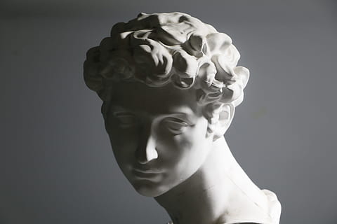 plâtre, classique, la photographie, buste, art, grec, mâle, tête, prototype, partie du corps humain, un seul homme, visage humain, portrait, prise de vue en studio, Seulment les adultes, représentation humaine, représentation, sculpture, art et Artisanat, statue, ressemblance masculine, la créativité, fermer, artisanat, gris, objet unique, à l'intérieur, ressemblance féminine, tête humaine, fond gris, partie du corps, marbre, statue d'art, 5K, CC0, domaine public, libre de droits