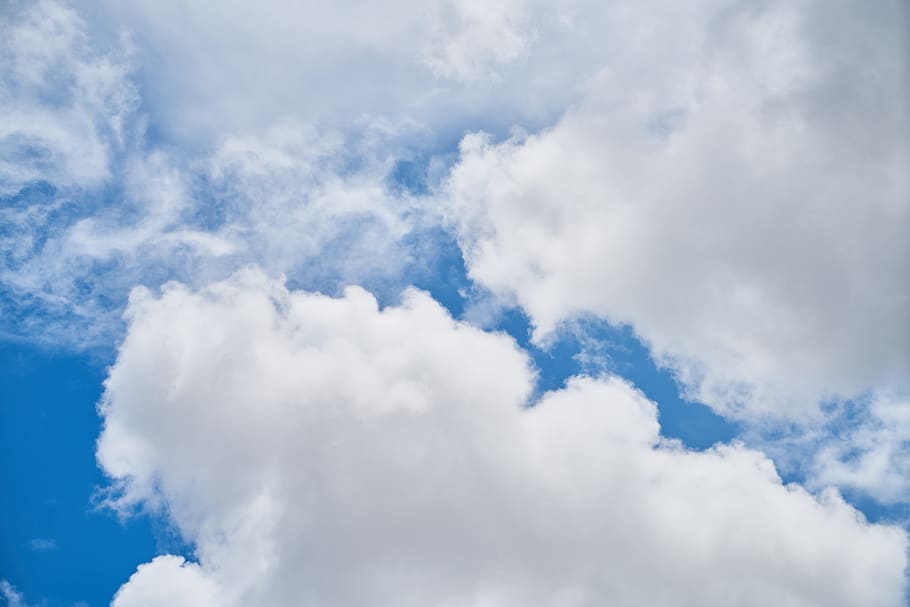 blå, Sky, skyer, hvid, sommer, sammensætning, utrolig, landskab, natur, hvide skyer, himmel, baggrund, plads, sky - himmel, hvid farve, skønhed i naturen, scenics - natur, cloudscape, ro, ingen mennesker, dag, lav vinkel visning, baggrunde, rolig scene, fluffy, idyllisk, udendørs, atmosfære, miljø, meteorologi, vind, blødhed, 5K