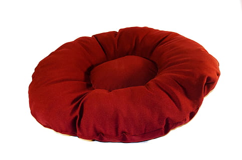 cuscino, Materiale, rosso, ritagliare, sfondo bianco, girato in studio, in casa, pianta, nessuno, forma, direttamente sopra, avvicinamento, copia spazio, emozione positiva, fiore, singolo oggetto, natura, vista dall'alto, bellezza nella natura, emozione, 4K, CC0, dominio pubblico, privo di copyright