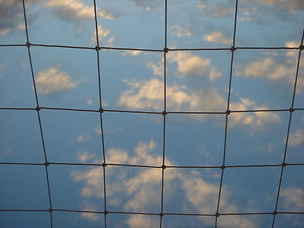 Network, Square, Heaven, Clouds, full frame, backgrounds, pattern, no people, day, outdoors, geometric shape, shape, close-up, blue, design, built structure, architecture, repetition, flooring, cloud - sky, tile, grid, metal, sky, 1080P, CC0, public domain, royalty free