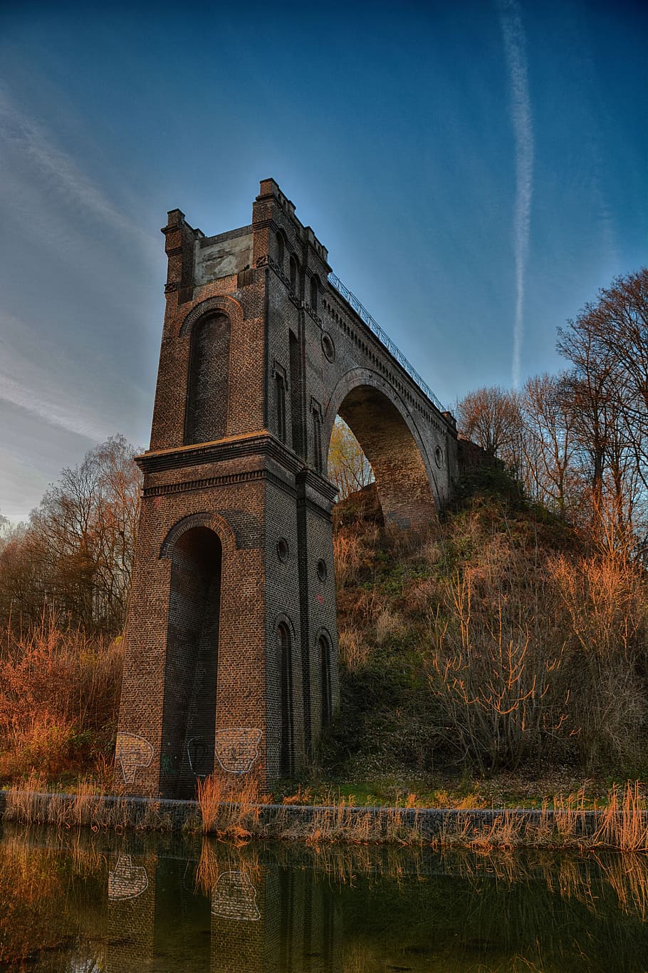brohoveder, bro, mursten, dortmund, Tyskland, bue, himmel, træ, historie, ingen mennesker, arkitektur, bygget struktur, natur, plante, fortiden, vand, bygning udvendig, lav vinkel visning, dag, bro - menneskeskabt struktur, sky - himmel, udendørs, flod, bue bro, 5K