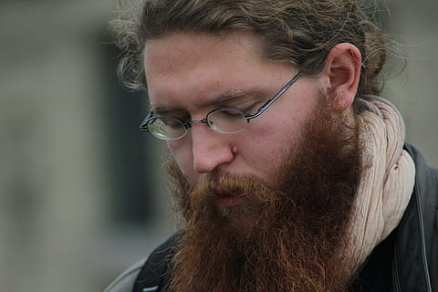 thief, beard, bearded, spectacles, glasses, caucasian, one person, facial hair, portrait, headshot, young adult, real people, close-up, contemplation, young men, looking, adult, lifestyles, leisure activity, eyeglasses, men, focus on foreground, hair, hairstyle, human face, mustache, 5K, CC0, public domain, royalty free