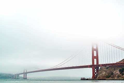 most san francisco, zlatý, brána, most, fotografie, architektura, infrastruktura, ocel, hora, kopec, moře, oceán, voda, nebe, most - mužská konstrukce, stavba, visutý most, inženýrství, přeprava, spojení, mlha, destinace, město, Příroda, kopie prostor, cestovní ruch, cestovat, záliv, venku, architektonický sloup, 5K