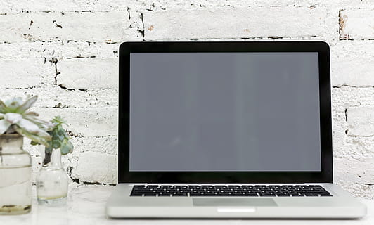 macbook, pro, turned, top, talbe, blank, screen, technology, display, computer, copy space, decorate, design space, device, digital, digital device, laptop, mockup, notebook, plant, space, wireless, wireless technology, communication, connection, no people, flower, black color, white color, table, flowering plant, computer network, internet, device screen, computer equipment, modern, keyboard, 4K, CC0, public domain, royalty free