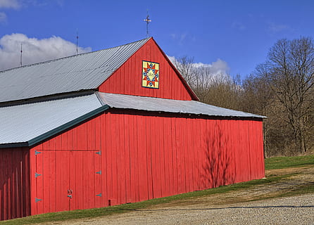 fienile, rustico, fienili, trapunta, stalla trapunta, rosso, Ohio, arte digitale, rurale, panoramico, nazione, campagna, scenario, capannone, capannoni, azienda agricola, aziende agricole, agricoltura, agricolo, agriturismo, champagne, contea, americana, foto, fotografia, struttura, strutture, Sturgell, William Sturgell, Bill Sturgell, storico, Home decor, edifici, nuvole, cielo, albero, alberi, nuvoloso, cieli, erbacce, contea di champagne, urbana, struttura costruita, architettura, esterno dell'edificio, costruzione, natura, nuvola - cielo, nessuno, luogo di culto, pianta, religione, giorno, credenza, spiritualità, all'aperto, Casa, 4K, CC0, dominio pubblico, privo di copyright