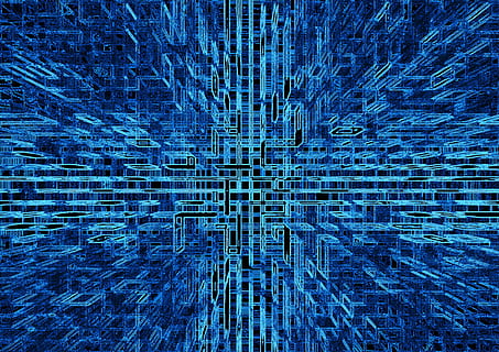 Licht, Digital, Textur, Blau, Vollbild, Verbindung, Technologie, keine Leute, Hintergründe, Muster, Cyberspace, Daten, kabellose Technologie, digitaler Verbund, Kommunikation, Internet, die Architektur, Computernetzwerk, futuristisch, texturiert, gebaute Struktur, Nahansicht, abstrakt, 4K, CC0, gemeinfrei, lizenzfrei