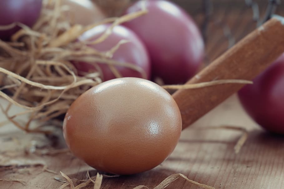 ous de Pasqua, ou, Pasqua, colorit, de colors, bosc de Pasqua, costums, color, tancar, menjar, primer pla, menjar i beguda, material de fusta, cap gent, ou de Pasqua, natura morta, a l'interior, celebració, festa, frescor, centrar-se en primer pla, estri de cuina, ous d’animals, marró, enfocament selectiu, alimentació saludable, porpra, 1080P