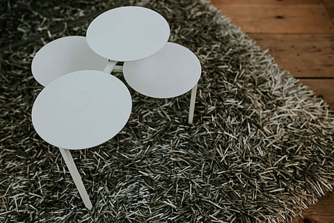 various, designer chairs, tables, exhibition, designer, chairs, chair, table, art, design, installation, no People, white color, neat, plate, close-up, indoors, still life, high angle view, wood - material, focus on foreground, food and drink, straw, food, decoration, circle, day, shape, preparation, nature, group of objects, crockery, 4K, CC0, public domain, royalty free