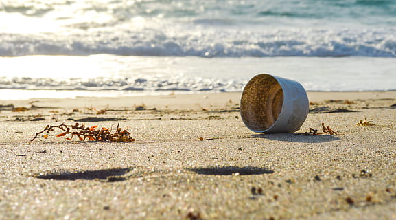 leeren, Umgebung, Strand, Grün, Sand, Meer, Natur, Küste, Sommer-, keine Leute, draußen, verlassen, Land, Wasser, selektiver Fokus, Schönheit in der Natur, Sonnenlicht, Szenen - Natur, Tag, ruhige Szene, Welle, Ruhe, Kreis, gestalten, Verschmutzung, Oberflächenniveau, Rad, 5K, CC0, gemeinfrei, lizenzfrei