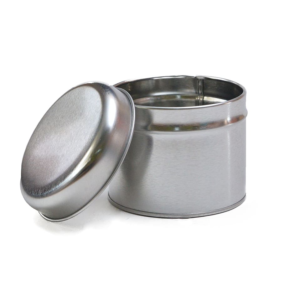 llauna, Caixa, fons blanc, color plata, plata - metall, menjar i beguda, cap gent, salut i medicina, metall, tir de l'estudi, tallar, dos objectes, a l'interior, natura morta, primer pla, còpia espai, estri de cuina, acer, equipament per a la llar, alumini, contenidor, cullera, grup d'objectes, aliatge, 1080P