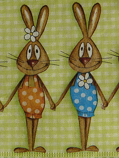 serviet, påske, påske serviet, Påske hare, påske bunny familie, fest, festival, dekoration, repræsentation, kreativitet, Kunst og håndværk, indendørs, mønster, tæt på, ingen mennesker, kanin - dyr, murbygningsfunktion, pattedyr, antropomorfe, blomstermønster, menneskelig repræsentation, 2K, CC0, offentligt domæne, royaltyfrie