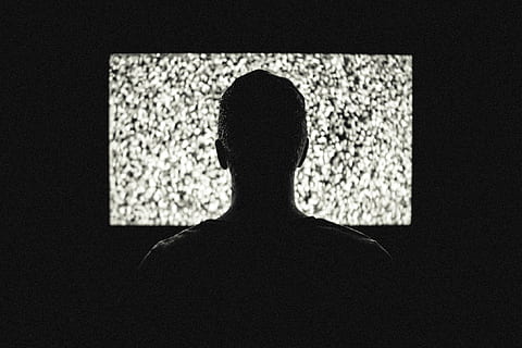 cinema, dark, display, gamer, media, movie, night, noise, silhouette, spectator, television, tv, video, watching, people, men, one person, real people, rear view, indoors, headshot, unrecognizable person, portrait, standing, lifestyles, shadow, leisure activity, wall - building feature, human body part, shape, studio shot, copy space, close-up, focus on shadow, 2K, CC0, public domain, royalty free