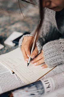 grey, sweater, taking, notes, organizer, Woman, notebook, notepad, calendar, writing, women, people, human Hand, females, one Person, document, pen, close-up, paper, one woman only, only women, creativity, adults only, adult, hand, holding, real people, selective focus, human body part, indoors, lifestyles, publication, book, pencil, leisure activity, art and craft, finger, nail, 2K