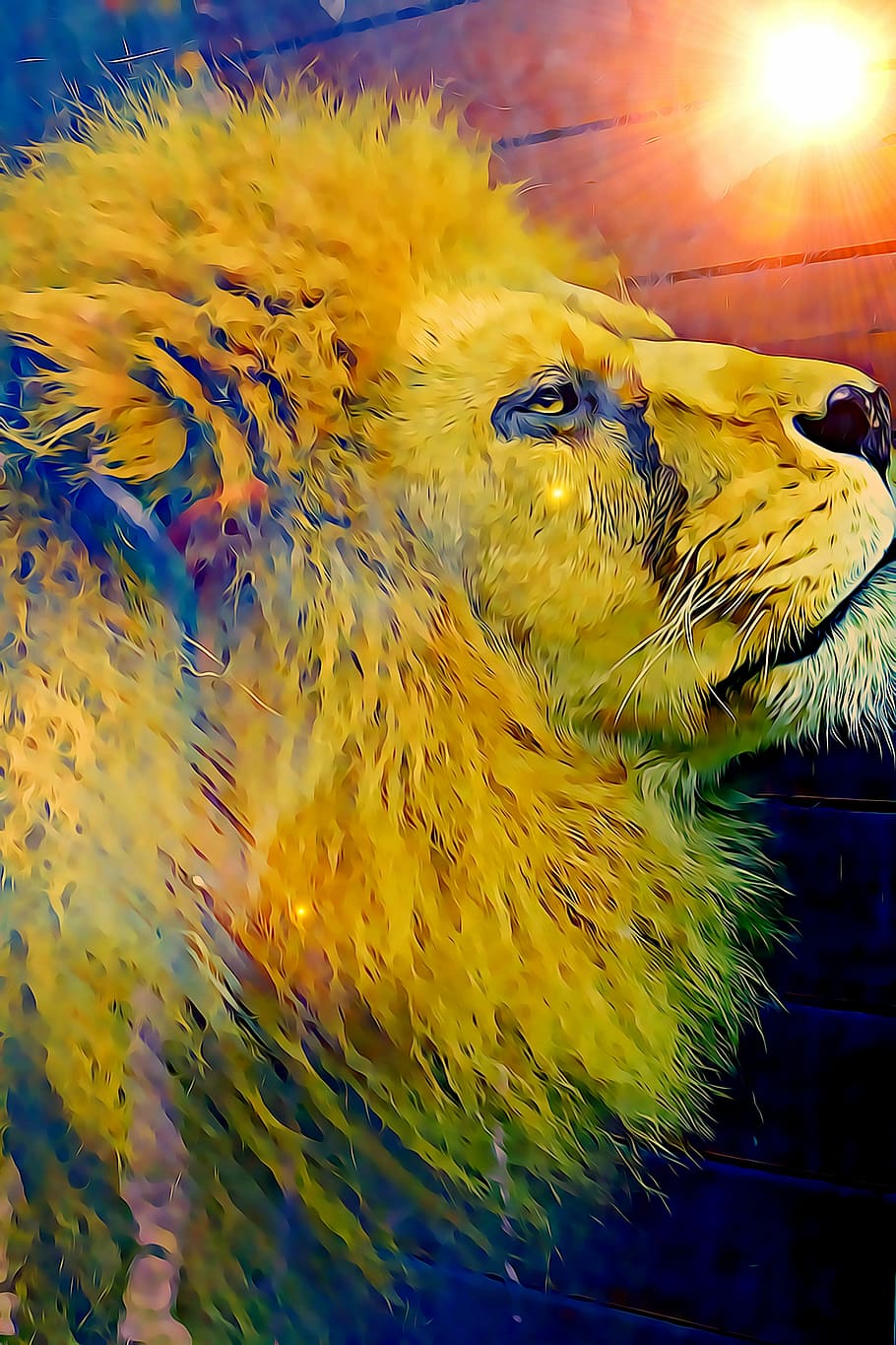 boyama, Sarı, aslan, dijital, grafik, yele, izliyor, hayvanların kralı, hayvan, doğa, fauna, yırtıcı hayvan, renk, bir hayvan, hayvan temaları, vahşi hayvanlar, hayvan yaban hayatı, kapatmak, insansız, Evcil Hayvanlar, Su, omurgalı, kuş, gün, doğada güzellik, ön plana odaklanmak, yüzme, açık havada, çiçek, esaret altında hayvanlar, 4K