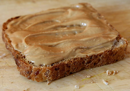 brown, bread, filling, bake, board, breakfast, butter, buttered, chopping, crumb, delicious, diet, fat, fattening, fatty, food, fresh, golden, health, healthy, home, hungry, kitchen, made, meal, monkey, nutrition, nuts, obesity, peanut, peanuts, sandwich, snack, taste, toast, toasted, unhealthy, wheat, wood, wooden, slice, freshness, gourmet, food and drink, indoors, dessert, close-up, still life, no people, sweet food, baked, sweet, indulgence, focus on foreground, ready-to-eat, table, wood - material, cake, cutting board, temptation, 2K, CC0, public domain, royalty free