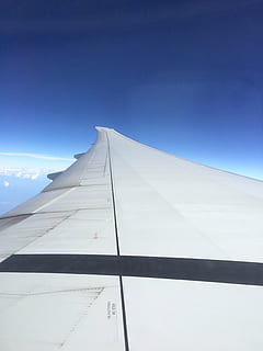 Flügel, Flug, Ebene, Höhe, Flughafen, Himmel, die Architektur, Flachwinkelansicht, Gebäudehülle, gebaute Struktur, Blau, Natur, keine Leute, kopieren sie platz, Tag, Gebäude, Sonnenlicht, draußen, klarer Himmel, Transport, modern, Transportmittel, große Höhe, Luftfahrzeug, Bürogebäude außen, Wolkenkratzer, 2K, CC0, gemeinfrei, lizenzfrei