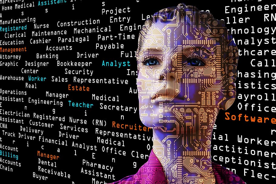woman face illustration, professions, job, digital, digitization, board, network, search, social media, businessman, tablet, computer, internet, work, career, tie, selection, display dummy, wireless technology, connection, technology, communication, data, number, computer network, one person, cyberspace, futuristic, business, human body part, using computer, digital composite, adult, body part, text, computer language, binary code, complexity, black background, human face, big data, 2K