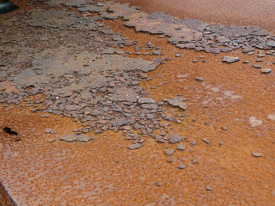 rostfrei, Rotbraun, Eisen, Oxidation, Alter, keine Leute, Vollbild, braun, Hintergründe, Tag, beschädigt, texturiert, High Angle View, verwittert, heruntergewirtschaftet, Land, Ablehnen, Nahansicht, alt, Verschlechterung, Natur, schlechter Zustand, draußen, geknackt, Rau, 2K