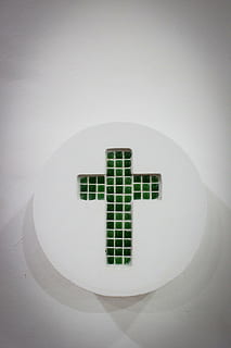 cross, tile, wall decorations, no people, indoors, fuel and power generation, green color, close-up, white color, studio shot, geometric shape, shape, technology, copy space, circle, environmental conservation, white background, nature, renewable energy, architecture, vignette, environment, communication, power supply, electrical equipment, 4K, CC0, public domain, royalty free