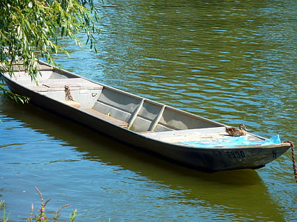 Nache, Boot, Water, Web, Channel, reflections, poke kahn, lake, ship, nautical vessel, transportation, day, nature, outdoors, mode of transportation, moored, travel, waterfront, beauty in nature, plant, no people, reflection, high angle view, sunlight, tranquility, rowboat, 1080P, CC0, public domain, royalty free