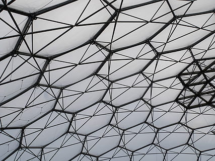 espressione, acciaio, modello, geometrico, futuristico, architettura, Rete, bicchiere, struttura, griglia, moderno, fotogramma intero, sfondi, nessuno, Inquadratura dal basso, struttura costruita, giorno, design, cielo, forma, forma geometrica, avvicinamento, metallo, in casa, natura, ripetizione, luce del sole, complessità, soffitto, lucernario, 4K