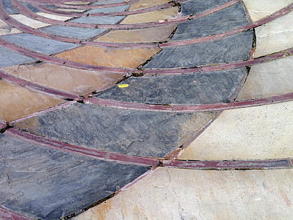 tiles, path, pattern, texture, stone, design, floor, tiled, brick, surface, walkway, ground, no people, high angle view, day, full frame, outdoors, nature, industry, backgrounds, agriculture, landscape, environment, land, architecture, shape, dirt, metal, construction industry, field, brown, layered, salt flat, 4K, CC0, public domain, royalty free