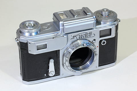 kiev, afstandsmeter, camera, Sovjet, Russisch, wijnoogst, uitrusting, fotografisch, ussr, optiek, 35mm, camera - fotografische apparatuur, oubollig, lens - optisch instrument, retro gestileerd, oud, fotografie thema's, technologie, metaal, zilverkleurig, geen mensen, studio opname, binnenshuis, groep objecten, witte achtergrond, zilver - metaal, fotografische apparatuur, elektronische industrie, machinerie, grijs, stilleven, groep, antiek, chroom, 4K, CC0, publiek domein, royaltyvrij