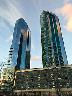 orizzonte, riflessione, Torre, urbano, blu, grattacielo, cielo, architettura, Inquadratura dal basso, moderno, esterno dell'edificio, struttura costruita, costruzione, città, alto - alto, edificio per uffici esterno, ufficio, nuvola - cielo, nessuno, natura, giorno, all'aperto, vetro - materiale, destinazioni di viaggio, distretto finanziario, 4K, CC0, dominio pubblico, privo di copyright