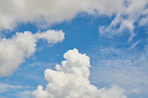 untitled, Air, Cloud, Background, Clouds, sky, high, it's in the air, blue, nature, landscape, beautiful, day, outdoor, white, abstract, season, spring, texture, cloud - sky, sky only, beauty in nature, cloudscape, scenics - nature, tranquility, white color, no people, tranquil scene, idyllic, backgrounds, fluffy, low angle view, outdoors, atmosphere, environment, meteorology, softness, 5K, CC0, public domain, royalty free