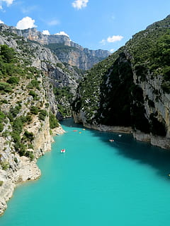 verdon, upė, dangus, verdon, upė, scenos, roko objektas, vanduo, vasara, pobūdį, jūros, vaizdai - gamta, kalnas, grožis gamtoje, ramioje scenoje, ramybė, Rokas, dieną, turkio spalvos, kietas, kalnų, idiliškas, ne miesto scenoje, nėra žmonių, roko formavimas, mėlyna, lauke, formavimas, 1080P, CC0, Viešasis domenas, nemokamai