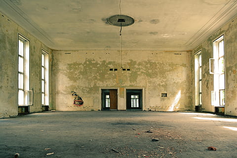 house, room, abandoned, abandoned, house, room, architecture, window, indoors, building, built structure, no people, old, door, entrance, wall - building feature, ceiling, absence, flooring, day, empty, run-down, history, obsolete, architectural column, 4K, CC0, public domain, royalty free