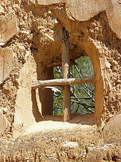 window, ruin, balusters, old, abandoned, architecture, history, ancient, old Ruin, built structure, no people, day, the past, outdoors, nature, building exterior, sunlight, wall - building feature, hole, wall, solid, rock, building, stone wall, ruined, 4K, CC0, public domain, royalty free