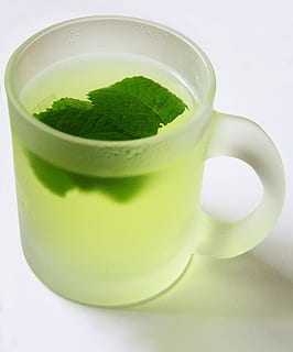 Weiß, durchscheinend, Becher, gefüllt, Pfefferminztee, Tasse, Pfefferminze, heiß, Minze, Getränk, grüne Farbe, gesundes Essen, Erfrischung, weißer Hintergrund, Essen und Trinken, Lebensmittel, Kraut, Frische, Stillleben, Nahansicht, Minzblatt - kulinarisch, drinnen, Blatt, Tee, Tabelle, keine Leute, heisses Getränk, Wohlbefinden, alkoholfreies Getränk, Teetasse, Geschirr, Glas, , CC0, gemeinfrei, lizenzfrei
