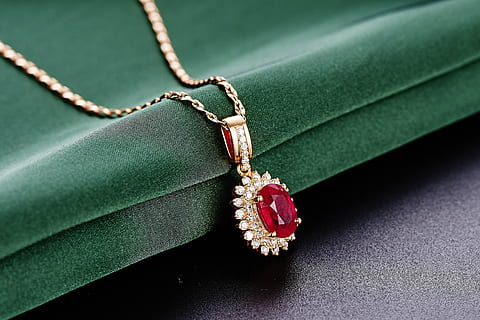 rond argenté, rouge, collier pendentif pierre précieuse, bijoux, rubis, pendentif, couleur verte, fermer, partie de la plante, feuille, personne, thèmes animaux, un animal, animal, animaux à l'état sauvage, invertébré, journée, insecte, plante, la faune des animaux, beauté dans la nature, la nature, vue grand angle, en plein air, luxe, 2K, CC0, domaine public, libre de droits