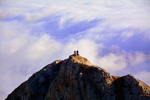 top, excursion, clouds, mountain, carega, italy, rock, sky, rock - object, solid, cloud - sky, activity, scenics - nature, mountain peak, nature, adventure, leisure activity, one person, beauty in nature, standing, achievement, adult, hiking, success, outdoors, 5K, CC0, public domain, royalty free