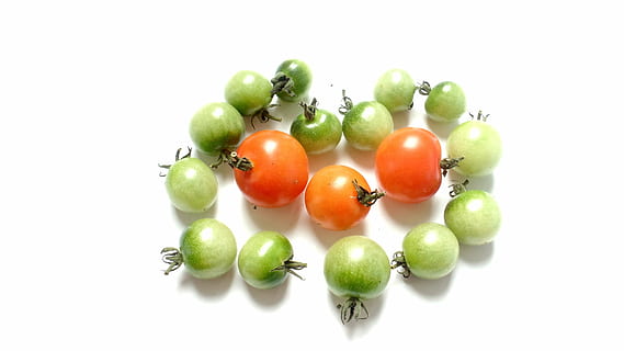 tomate, rojo, verde, vegetales, comida, vegetariano, frisch, vitaminas, vegano, Cereza, sano, mercado, dulce, cerchas, Fruta, frescura, aislado, comida y bebida, alimentación saludable, bienestar, foto de estudio, Fondo blanco, color verde, naturaleza muerta, adentro, separar, nadie, de cerca, grupo de objetos, vegetal, alimentos crudos, grupo, gran grupo de objetos, maduro, 4K, CC0, dominio público, libre de derechos