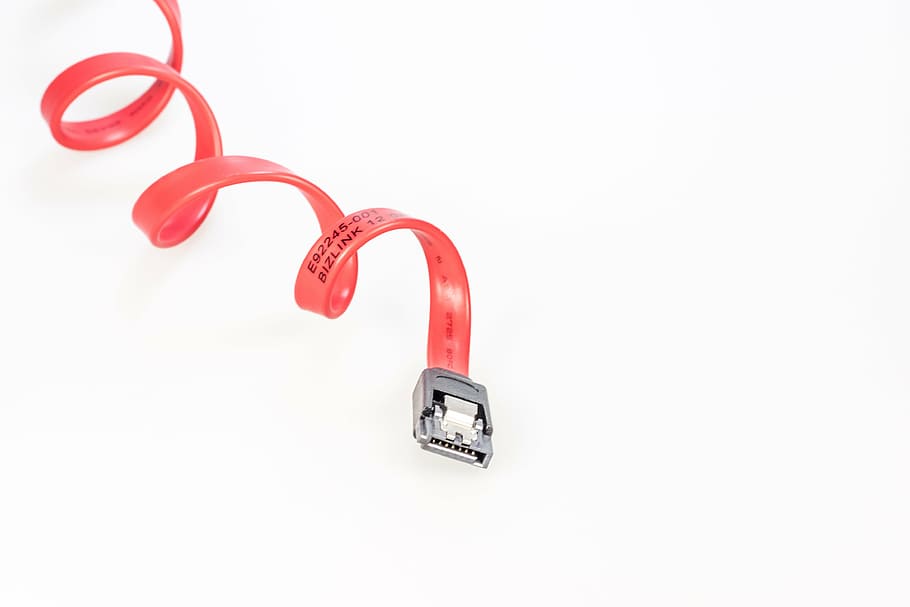 cable recobert de color vermell, cable, sata, s-ata, tallar, ordinador, vermell, connexió, PC, macro, línia, datailaufnahme, maquinari, accessoris, edp, periferia, processament de dades, això, endoll, negre, cable de connexió, cable de cinta plana, connexió sata, tir de l'estudi, fons blanc, cap gent, sol objecte, a l'interior, temps, còpia espai, amor, Color blanc, emoció positiva, forma del cor, emoció, moda, rellotge, celebració, primer pla, tecnologia, 4K