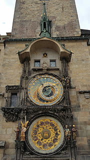 Astronomical Clock, Clock, Town, Town Square, as, astronomical, prague, clock, czech, building exterior, architecture, travel destinations, history, built structure, clock tower, building, time, the past, tower, low angle view, roman numeral, day, no people, space, nature, place of worship, astronomy, outdoors, ornate, 5K, CC0, public domain, royalty free