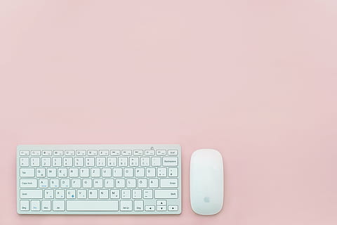 apple, background, clean, desk, feminine, flatlay, keyboard, mouse, pastel, pink, computer, computer Keyboard, technology, internet, laptop, computer Mouse, business, computer equipment, copy space, studio shot, communication, indoors, no people, pink color, colored background, directly above, backgrounds, wireless technology, connection, pink background, finance, office, studying, 5K, CC0, public domain, royalty free